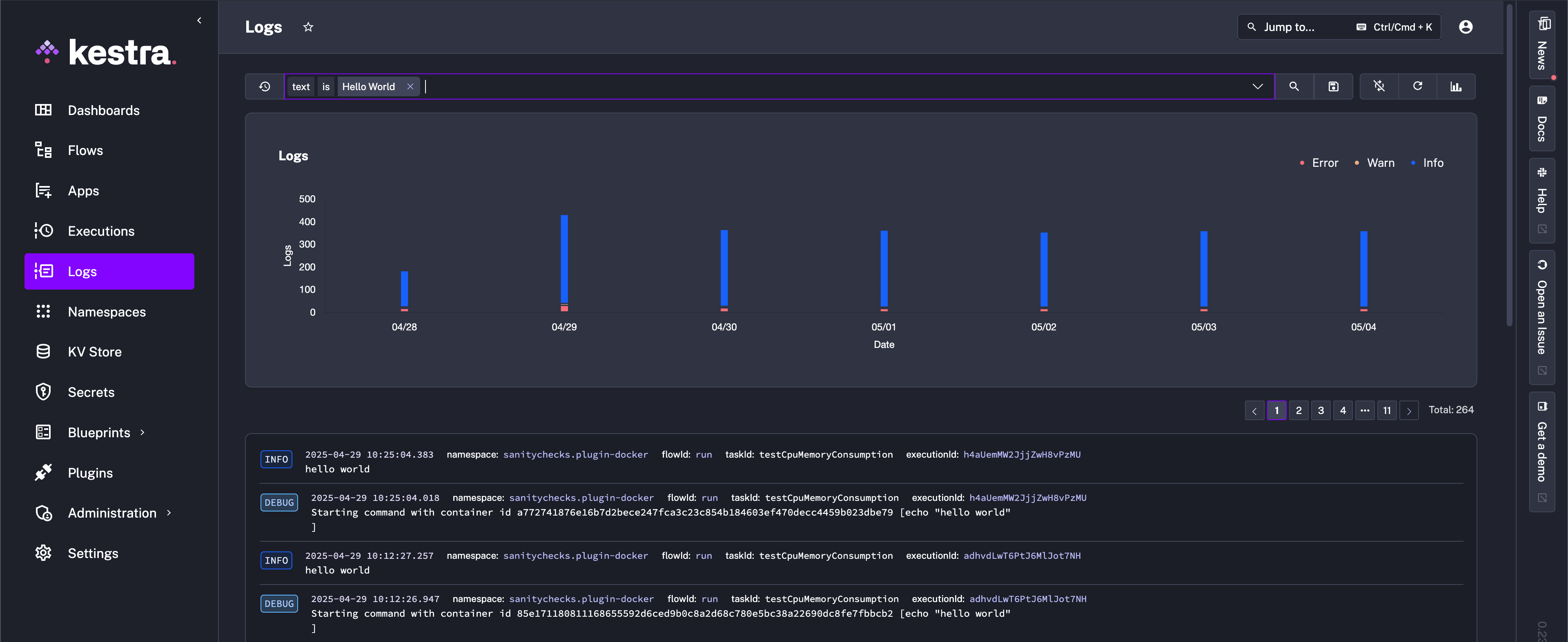 Logs Filter